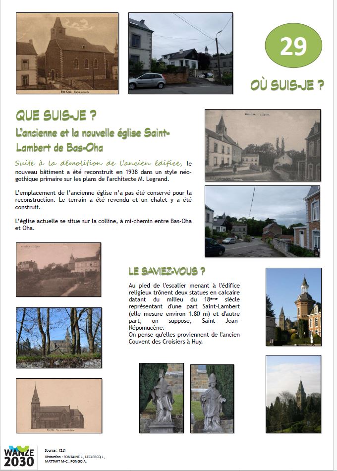 Ancienne Eglise de Bas-Oha - Saint-Lambert