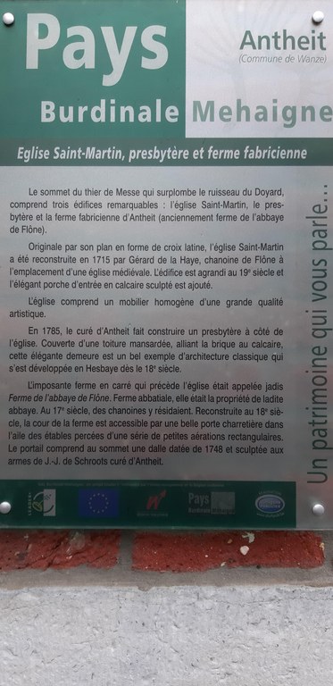 Informations Eglise d'Antheit