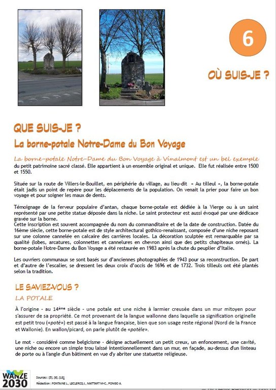Potale Notre-Dame du Bon Voyage - Vinalmont