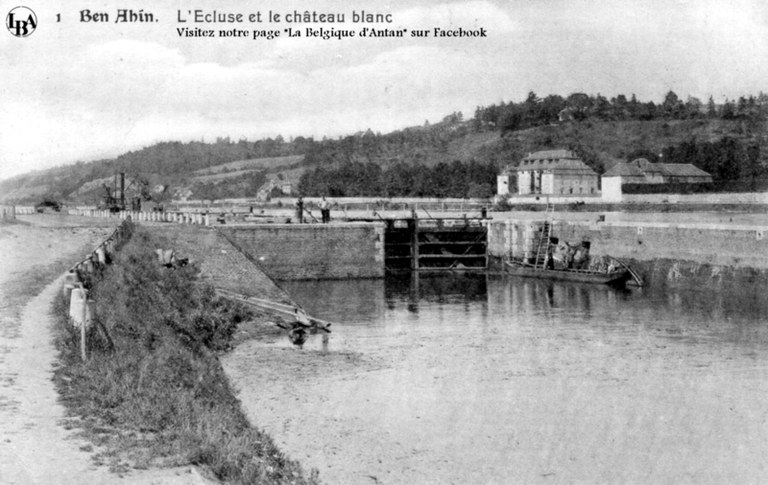Château Blanc vu de l'écluse de Ben-Ahin - Bas-Oha