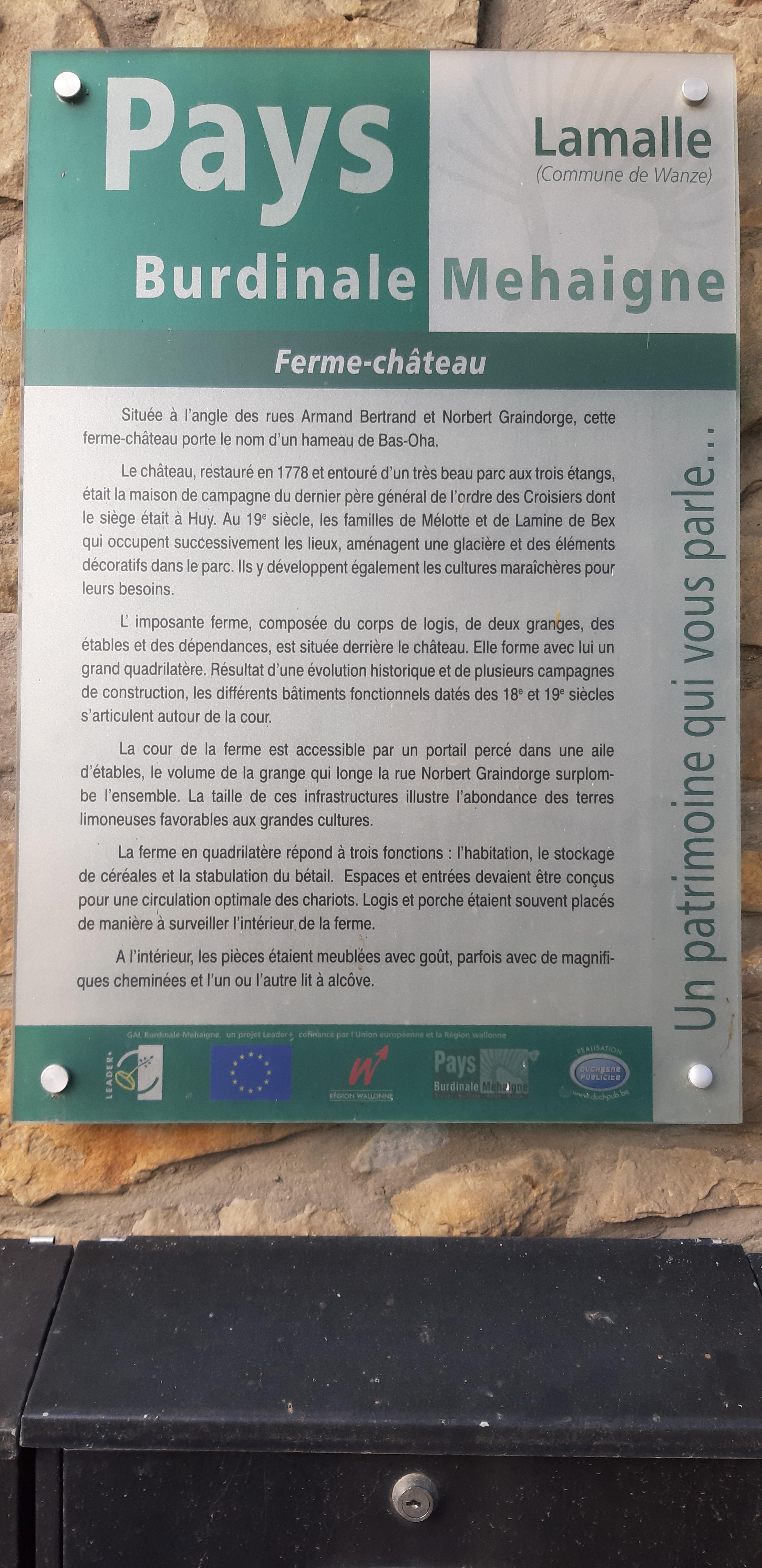 Panneau du Gal Mehaigne Burdinale