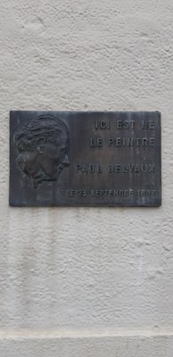 Plaque commémorative de la maison natale de Paul Delvaux - Antheit