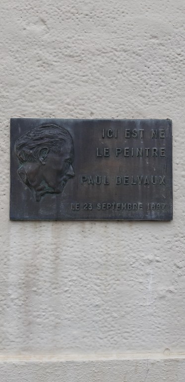Plaque commémorative de la maison natale de Paul Delvaux - Antheit