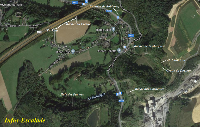 Carte "Les Rochers de Huccorgne"