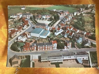 Vue aérienne du centre de Wanze