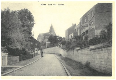 Rue des Ecoles à Moha (rue Pierre Jacques aujourd'hui)