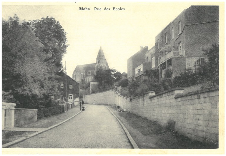 Rue des Ecoles à Moha (rue Pierre Jacques aujourd'hui)