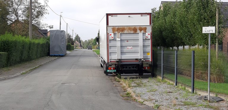 Rue "L' Alouette" à Antheit sur le plateau de Leumont