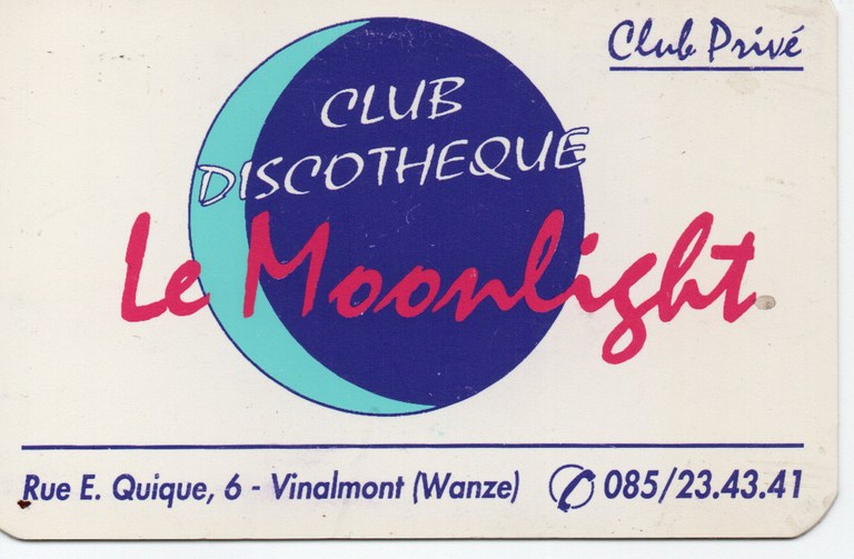 Club discothèque "Le Moonlight", puis le Fourneau Sainte-Anne rue Eugène Quique à Vinalmont