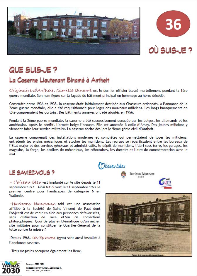 Caserne Lieutenant Binamé à Antheit